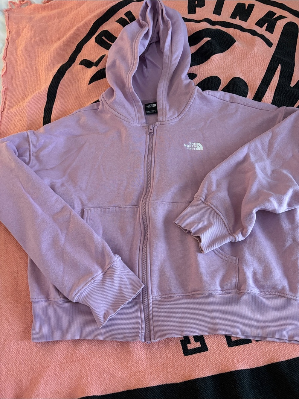 The North Face Light Pink Full-Zip Hoodie